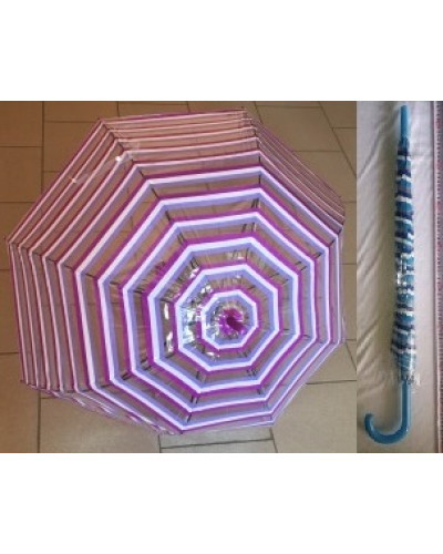 Зонт-трость, полуавтомат, пластм ручка, d=85см, 8 спиц, полимер
