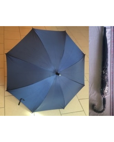 Зонт-трость, полуавтомат, пластм ручка, d=97см, 8 спиц, ткань
