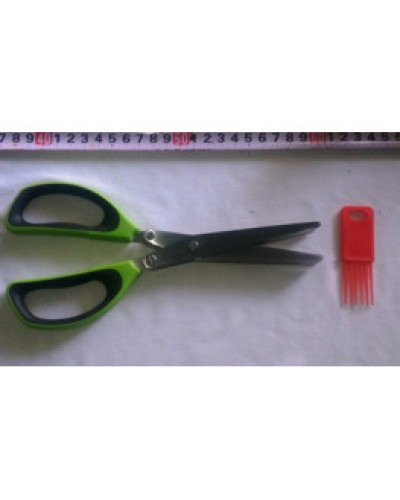 Ножницы кухонные АЕВ-Z010 с кистью силикон, мет, пластм. ручки