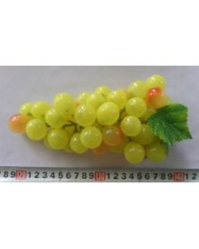Бутафория гроздь винограда 46ягод, желтая, пласт
