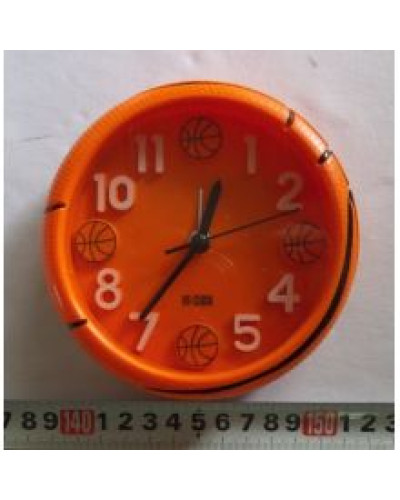 Часы будильник 66165 "Мяч" кругл 11,5см, пласт