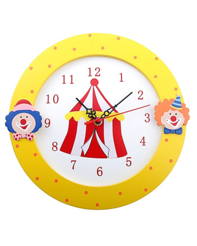 Часы настенные, серия: Детские,  "Цирк", циферблат d=29 см