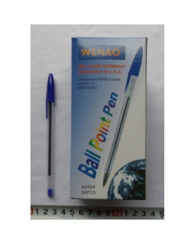 Ручка шариковая WENAO АА934 синяя