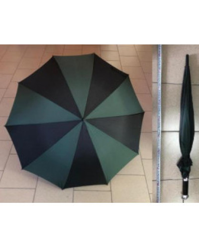 Зонт-трость, полуавтомат, пластм ручка, d=120см, 10 спиц, ткань двухцвет