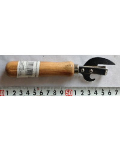 Нож консервный, деревянная ручка, плотная, BV1040-М, мет+дер,