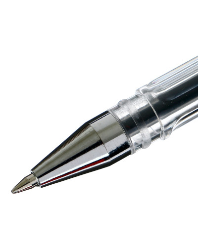 Ручка гелевая, 0.5 мм, чёрный стержень, прозрачный корпус