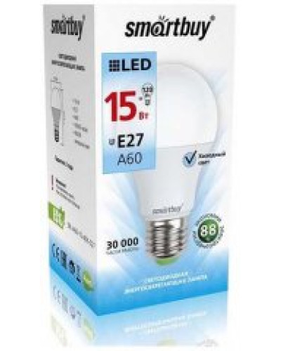 Лампа светодиодная SMARTBUY A60-15W/4000/E27