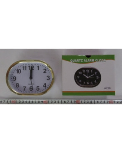 Часы будильник DSA226 овал 13,4х10см, пласт