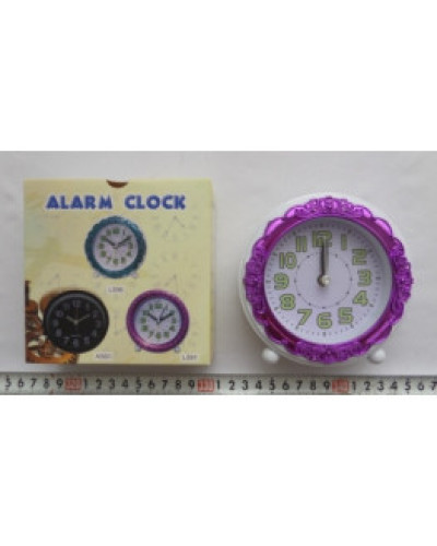 Часы будильник L590 круглые 11.5см, пласт