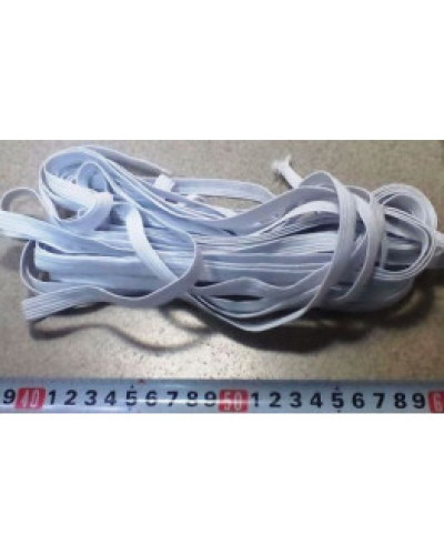 Резина бельевая Ekoflex плетеная 10мм (10м) цв белый, без упаковки