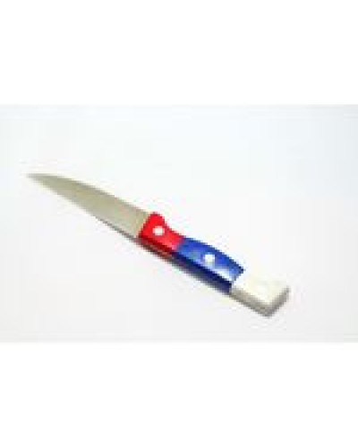 Нож кухонный,  пластм ручка - Флаг РФ 23см (лезвие 12.5см), пл ручка